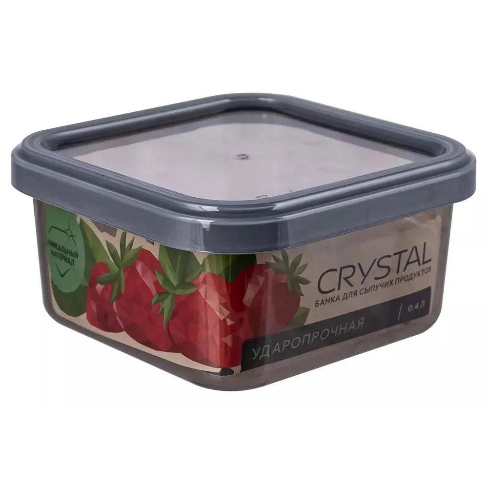 Банка для сыпучих продуктов Crystal 0,4л