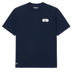 Мужская футболка Lacoste Ultra Dry Tennis Heritage Graphic - midnight blue