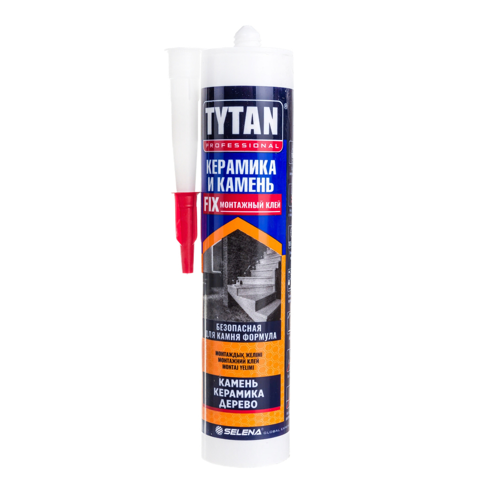 Клей "TYTAN PROFESSIONAL" монтажный для камня и керамики акрил.белый 310мл.