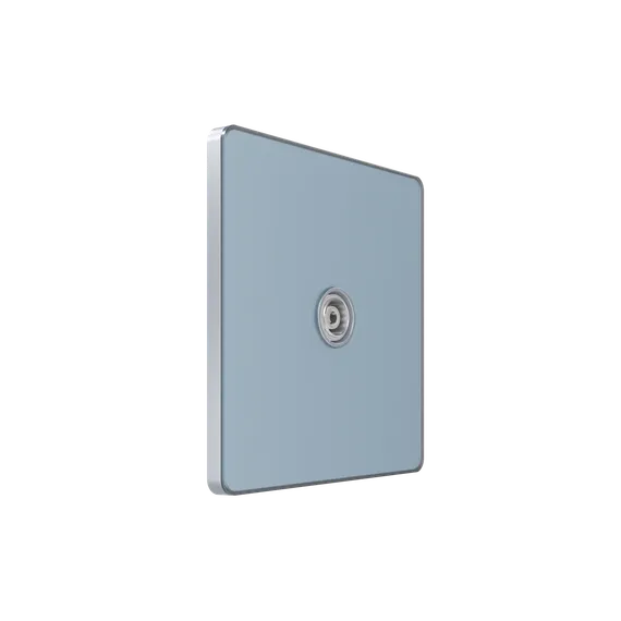 Розетка телевизионная TV/FM 5-1000Mгц Systeme Electric Infinity Стальное небо FSE001191