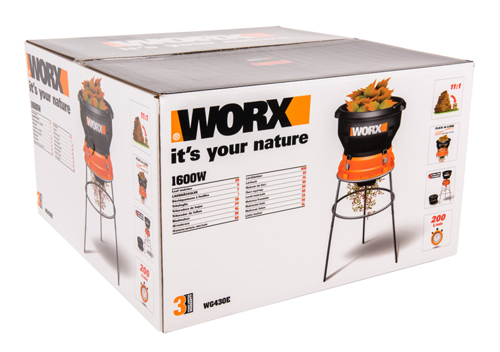 Измельчитель травы и листьев WORX WG430E