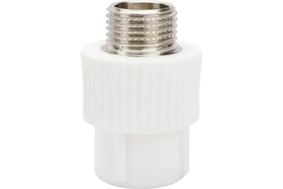 Муфта TEBO сварка НР 25*1/2" белая 35163