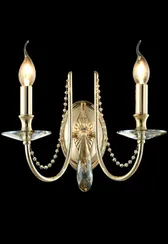 Бра Victoria VICTORIA AP2 GOLD/AMBER Crystal Lux