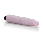Рельефный вибратор Soft Touch Sleeve со съёмной сиреневой насадкой - 20,5 см. (Цвет: сиреневый)