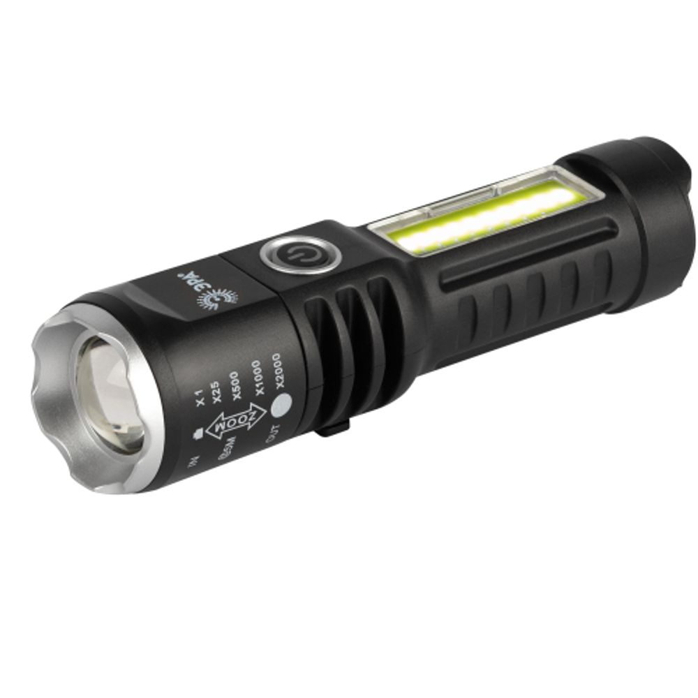 Светодиодный фонарь ЭРА UA-403 универсальный аккумуляторный 5 Вт LED + 3 Вт COB оптический Zoom 4 режима USB type C | Универсальные  фонари