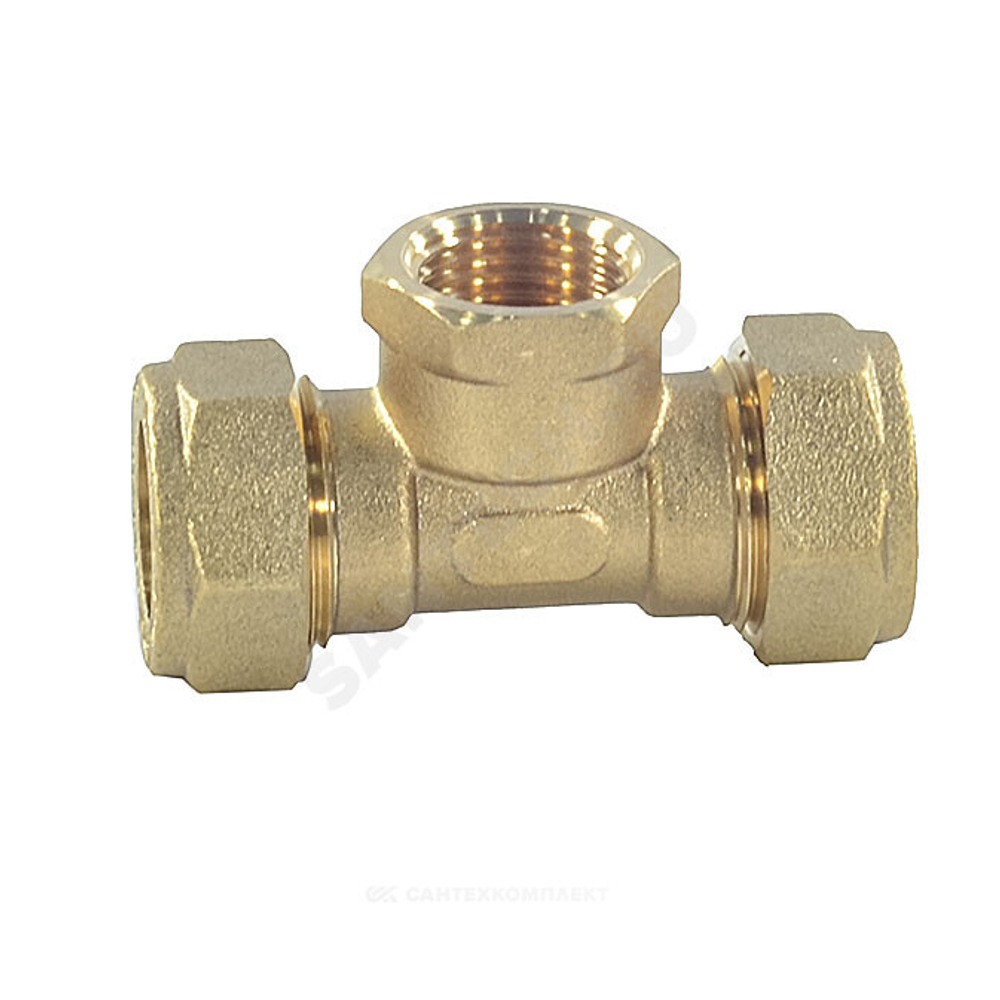 Тройник латунь 32Aх1 1/4"х32 обжим/ВР STAHLMANN STFL3211/432BEF