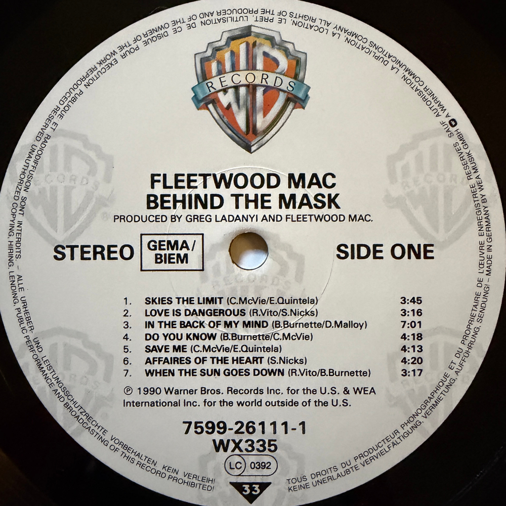 Fleetwood Mac - Behind The Mask (Германия 1990г.)
