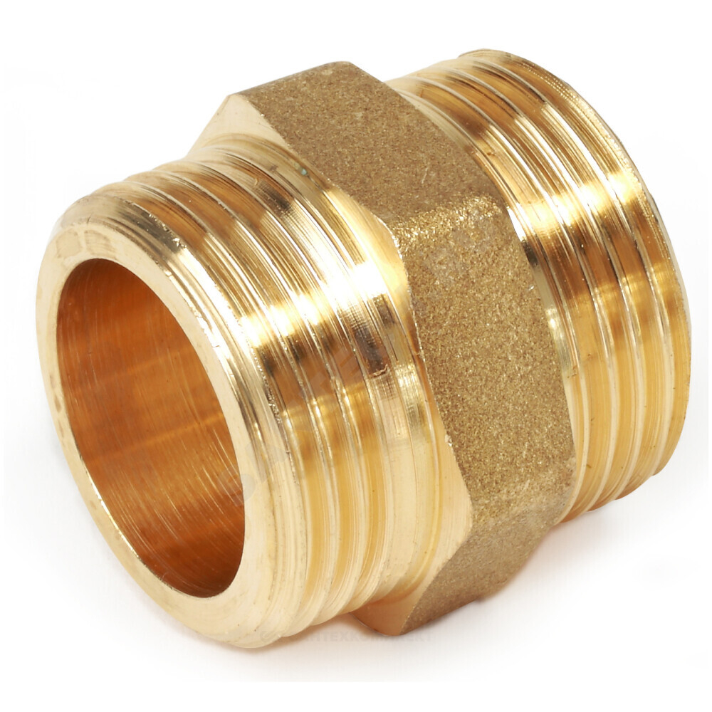 Ниппель латунь Ду 40 (1 1/2") НР R189 Giacomini R189Y007