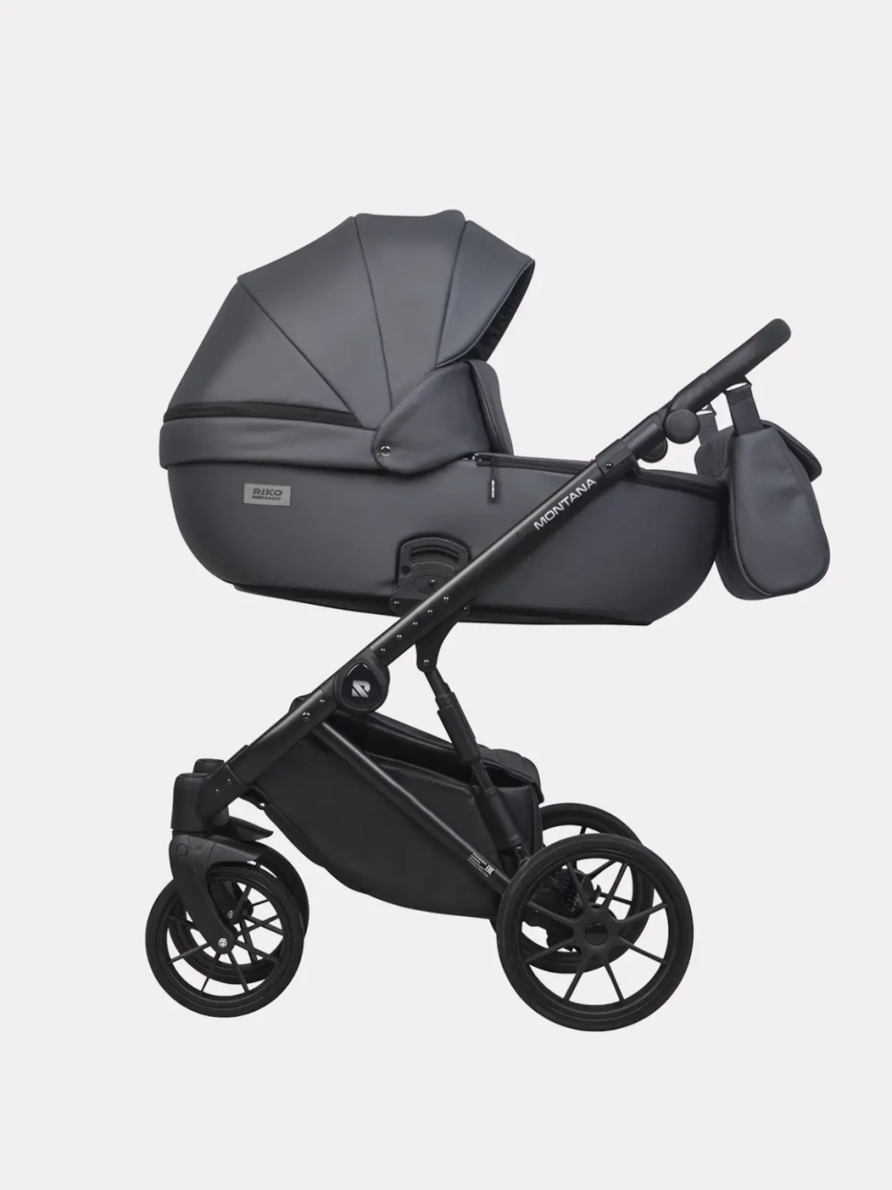 Коляска 2 в 1 Riko Basic Montana Ecco цвет 24 Graphite (графит)