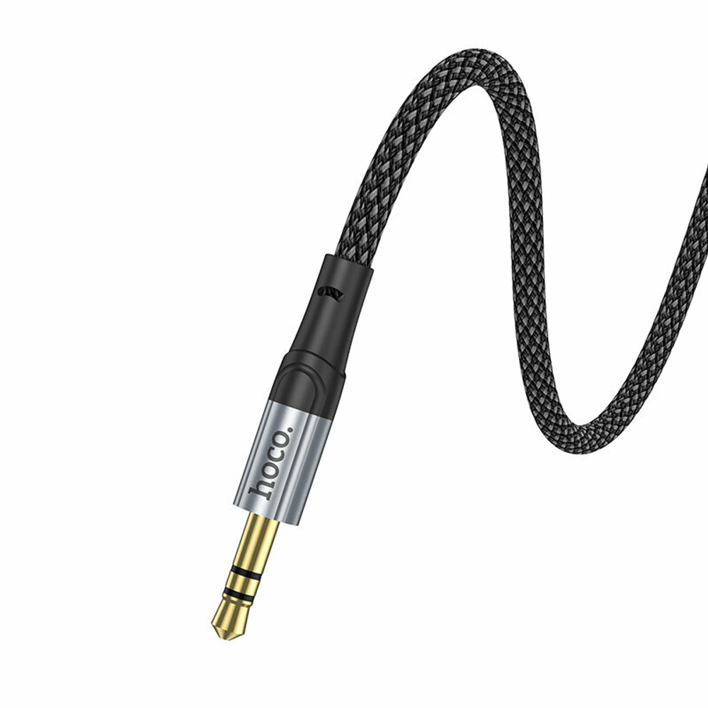 Кабель AUX, Jack 3,5mm(m) - Jack 3,5mm(m) HOCO UPA26, Fresh, 1.0м, цвет: чёрный