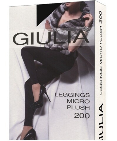 Леггинсы черные женские Giulia MICRO PLUSH 200 , 1/2 XSS (Цвет: черный)