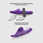 Фаллоимитатор Strap-on-me MULTI ORGASM DILDO c стимуляцией клитора и вибрацией L (фиолетовый)