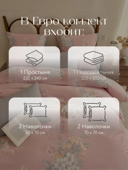 Мако сатин постельное белье евро