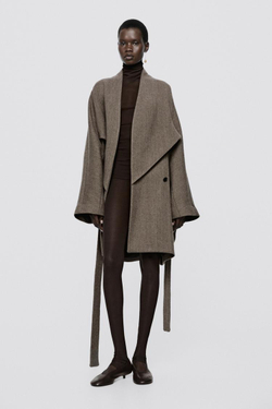 Massimo Dutti Легинсы из 100% шелка - Limited Edition, шоколадный