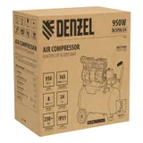 Компрессор DLS950/24 безмаслянный малошумный 950 Вт, 165 л/мин, ресивер 24 л Denzel — фото 6