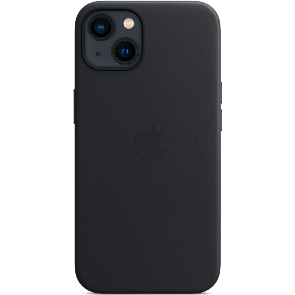 Кожаный чехол с поддержкой MagSafe Apple Leather Case для iPhone 13, Midnight (Темная ночь)