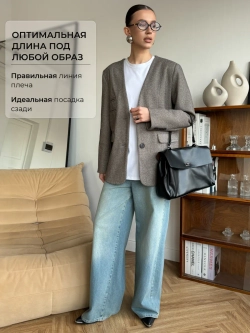 Пиджак классический жакет оверсайз