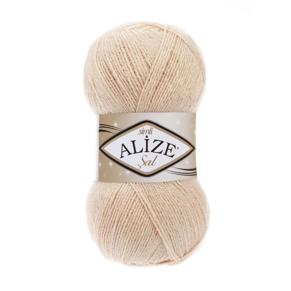 Пряжа Alize (Ализе) Sal Simli / уп.5 мот. по 100 г, 460м, 067 молочно-бежевый A