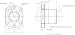 Гайка ШВП HIWIN R25-5K4-FSCNW - чертеж