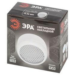 Светильник настенно-потолочный спот ЭРА OL56 WH под лампу GX53 белый IP20 | Накладные светильники