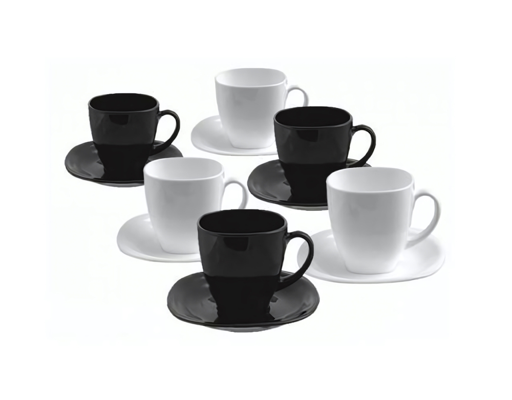 CARINE BLACK AND WHITE Чайный сервиз 220мл 90098
