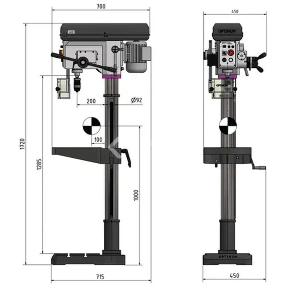 Вертикально-сверлильный станок Optimum OPTIdrill DH 28FS