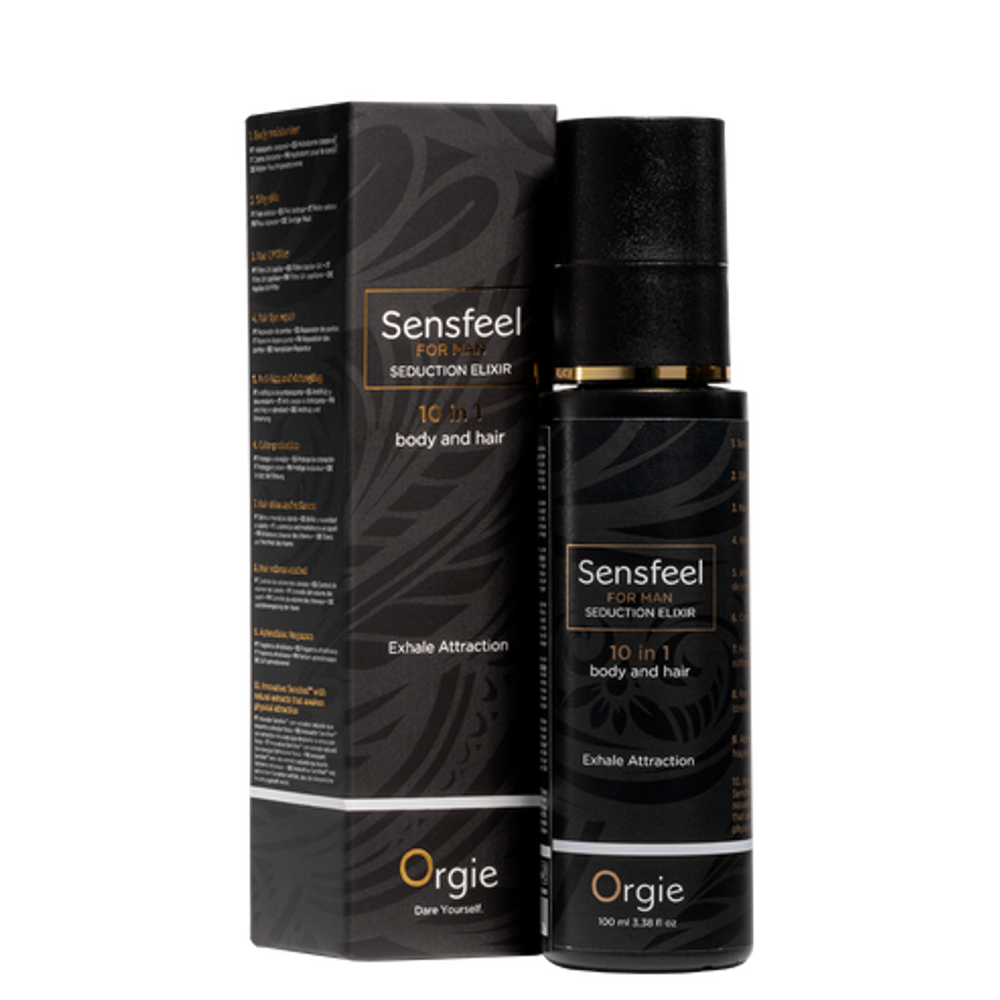 Sensfeel For Man Pheromone Seduction Elixir 10 в 1 - Увлажняющий спрей для тела и волос, 100 мл