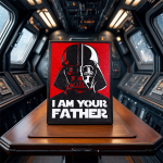 Табличка "I am your father" Дарт Вейдер (Darth Vader), пластик, 3D печать, 24х17см