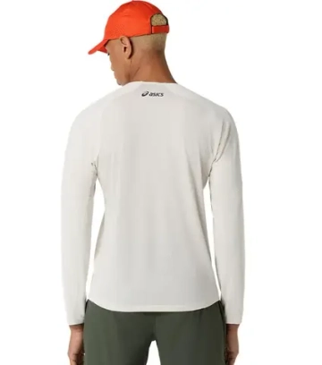 Мужская теннисная футболка с длинным рукавом Asics Match Long Sleeve - soft oat