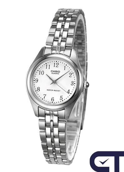 Casio LTP-1128A-7B — женские классические часы на стальном браслете