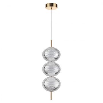 Светодиодный подвесной светильник 18W 3000К 6577/18L золото/прозрачный Caprice Lumion