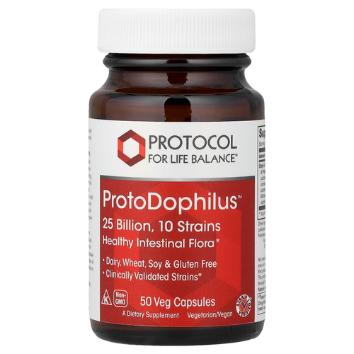 Protocol for Life Balance, ProtoDophilus™, 25 млрд, 50 растительных капсул