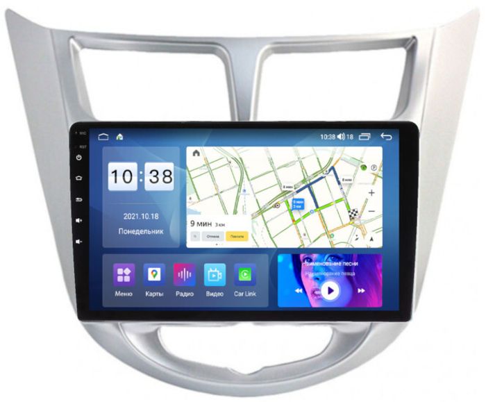Магнитола для Hyundai Solaris 2010-2016 - Parafar PF067UHD на Android 13, Быстрая, QLED, CarPlay, 4G SIM-слот