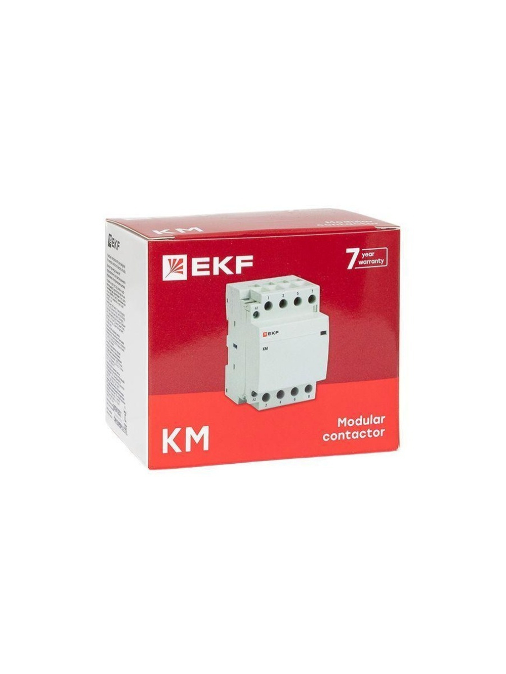 Контактор модульный КМ 20А 4NО (3 мод.) EKF km-3-20-40