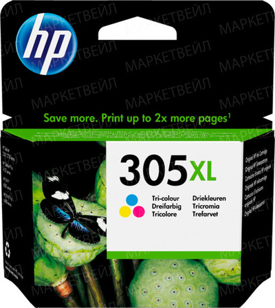 Картридж HP 305XL (3YM63AE) для DeskJet 2300/2700/2730/4100/4134/4220 трёхцветный (0.2K)