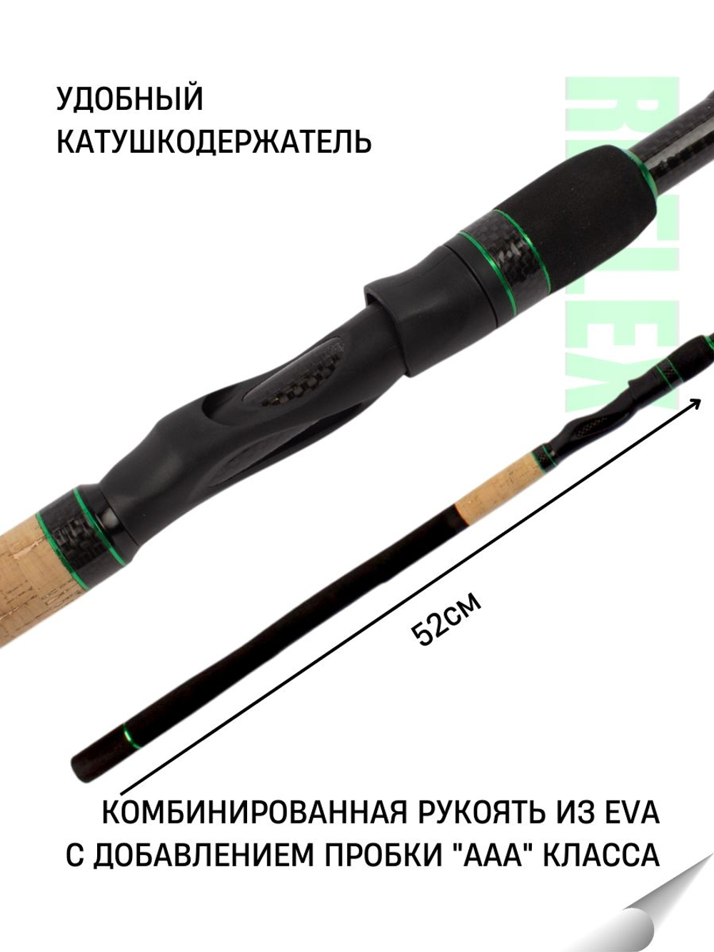 Удилище фидерное "REFLEX METHOD FEEDER" FISH CRYSTAL, тест до 90 г, 3,90 м, 3+3