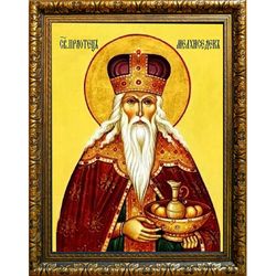 Мелхиседек Салимский царь и первосвященник. Икона на холсте.