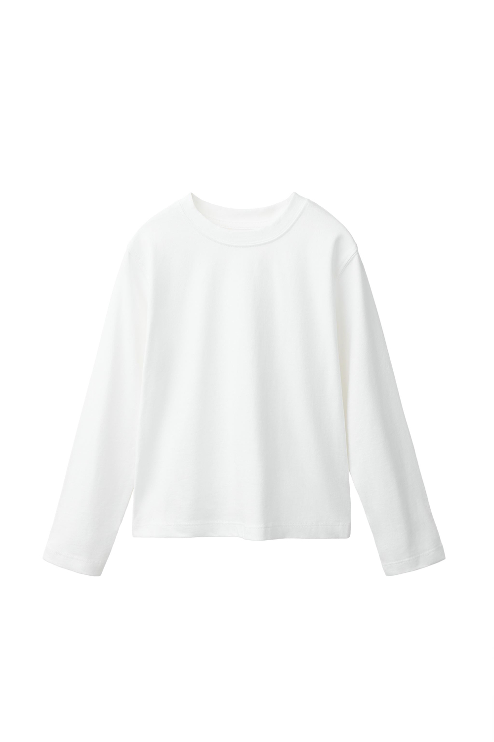 ZARA ОДНОТОННАЯ ФУТБОЛКА С ДЛИННЫМИ РУКАВАМИ, БЕЛЫЙ