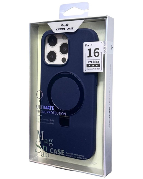 Накладка для i-Phone 16 Pro Max Keephone MagSnap синий