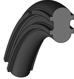 A808-080 Пневматическое уплотнение поршня 80-65-6