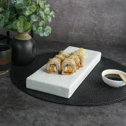 Блюдо прямоугольное 30,6*12 см h3 см брусок для закусок White Matt Panasia P.L. Proff Cuisine [2]