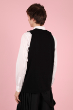 COMME DES GARCONS BLACK ЖИЛЕТ ТРИКОТАЖНЫЙ С ЛОГОТИПОМ