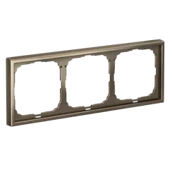 Рамка пластиковая на 3 поста универсальная Systeme Electric ArtGallery Мокко GAL000603