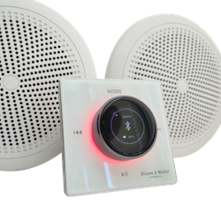 Сенсорная панель управления Steamwater NOISE white (Белый c дисплеем, в комплекте с ПДУ, управление на 4 акустических динамика)