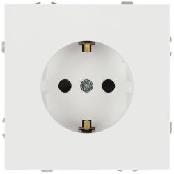 Розетка ЭРА Galaxy 15-2102-08 c заземлением 2P+E Schuko со шторками 16А-250В IP20 белый матовый | Эра Galaxy