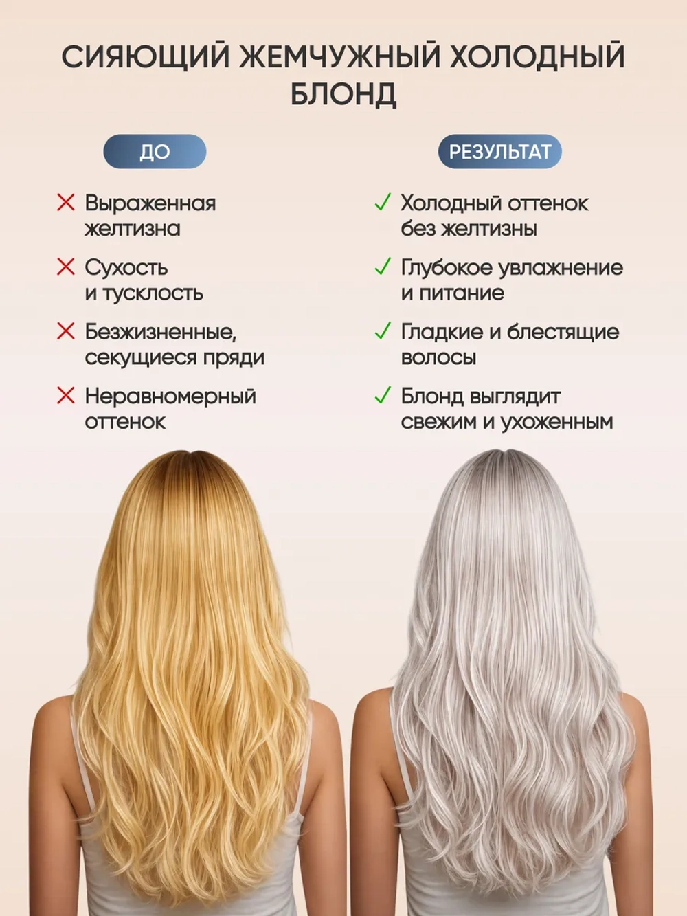 Оттеночная маска для волос «Пепельный»