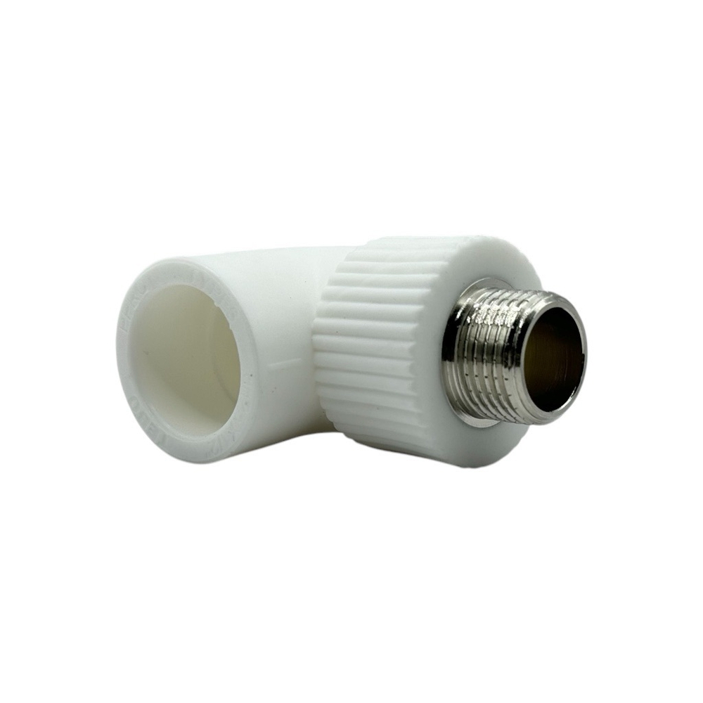 Уголок полипропиленовый комбинированный TEBO 25x1/2" наружная резьба