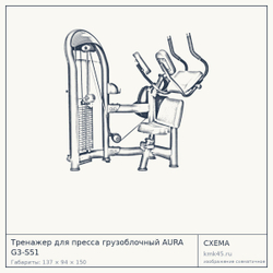 Тренажер для пресса грузоблочный AURA G3-S51 — от 464 000 ₽
