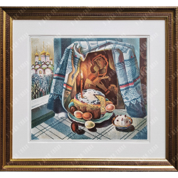 Аверьянов В. В. Пасха в Хамовниках. Литография. 1980-е гг.