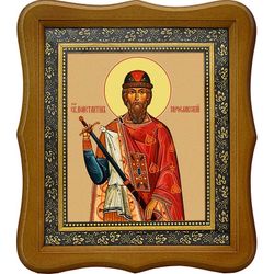 Константин Ярославский Святой Благоверный князь. Икона на холсте.
